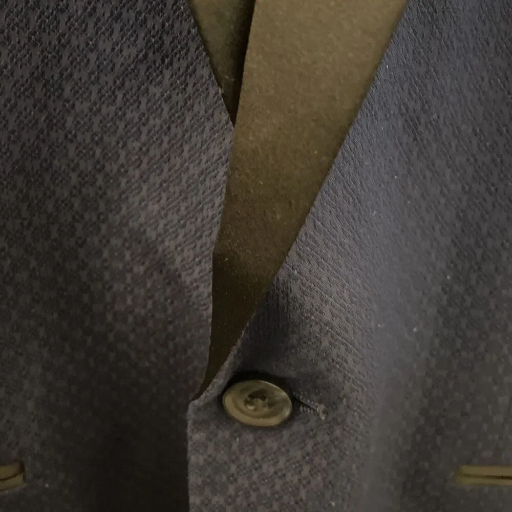 JF J. Ferrar Blue Baroque Printed Evening Jacket Blazer‎ Mens 40S Slim Fit